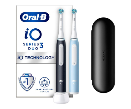 Szczoteczka elektryczna Oral-B Szczoteczka magnetyczna ORAL-B iO Series 3 Duo Black/Ice Blu